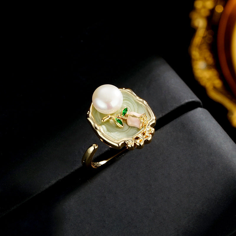 Wholesale Natural freshwater pearl ring for women