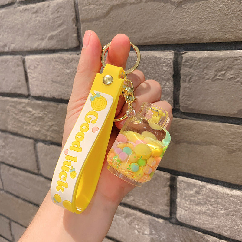 Llavero y llavero de botella de tanque acrílico de aceite y tanque de gasolina