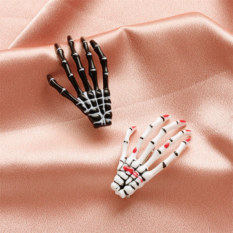 Wholesale Gothic Skeleton Hand Bone Acrylic Hair Clips