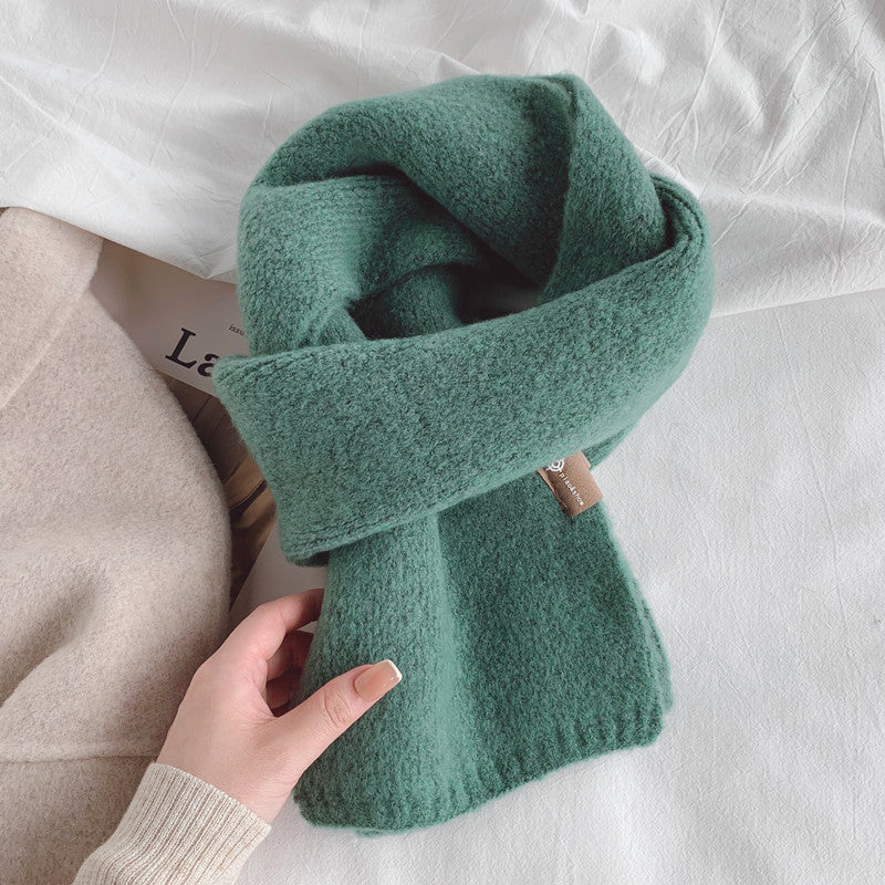 Wholesale Wool Blended Knitted Solid Colored Wool Scarves