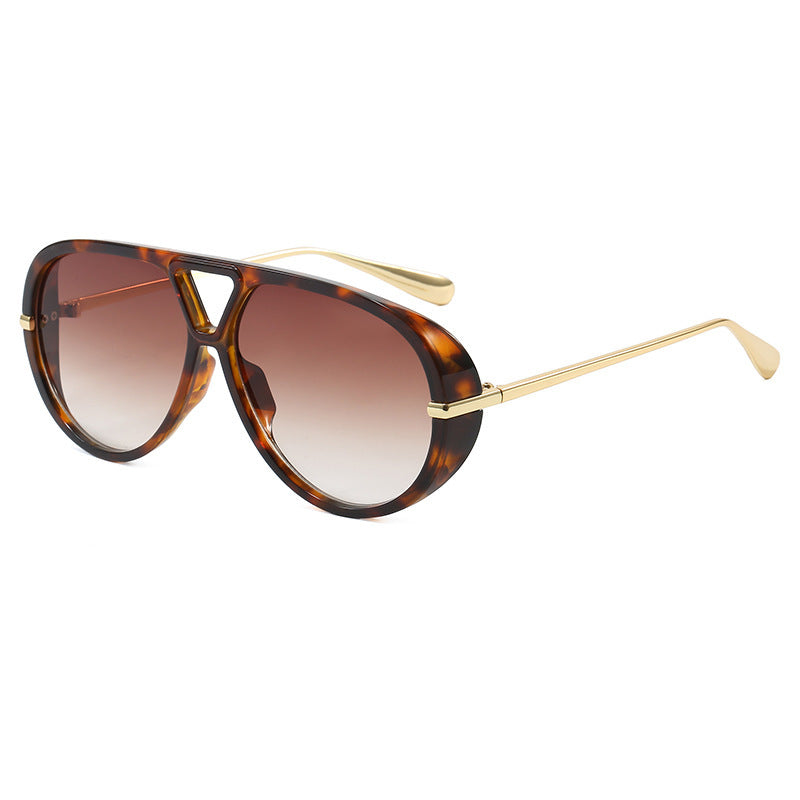 Wholesale Double beam  mirror large frame sunglasses