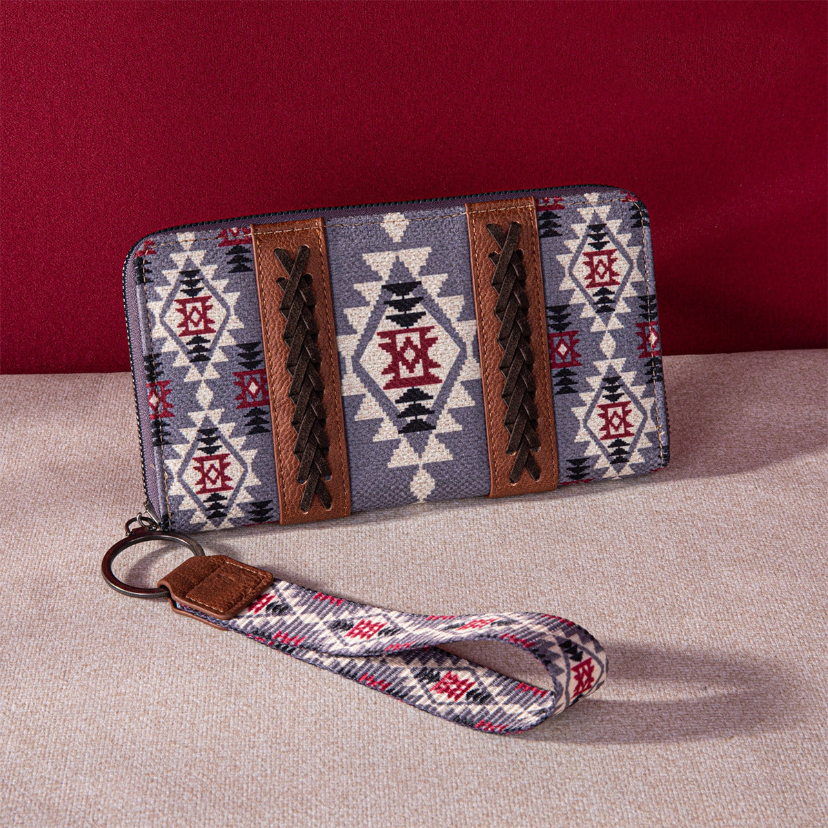Wholesale Aztec Retro Cotton Linen Bohemian Style Women's Hand Wallet Card Holder