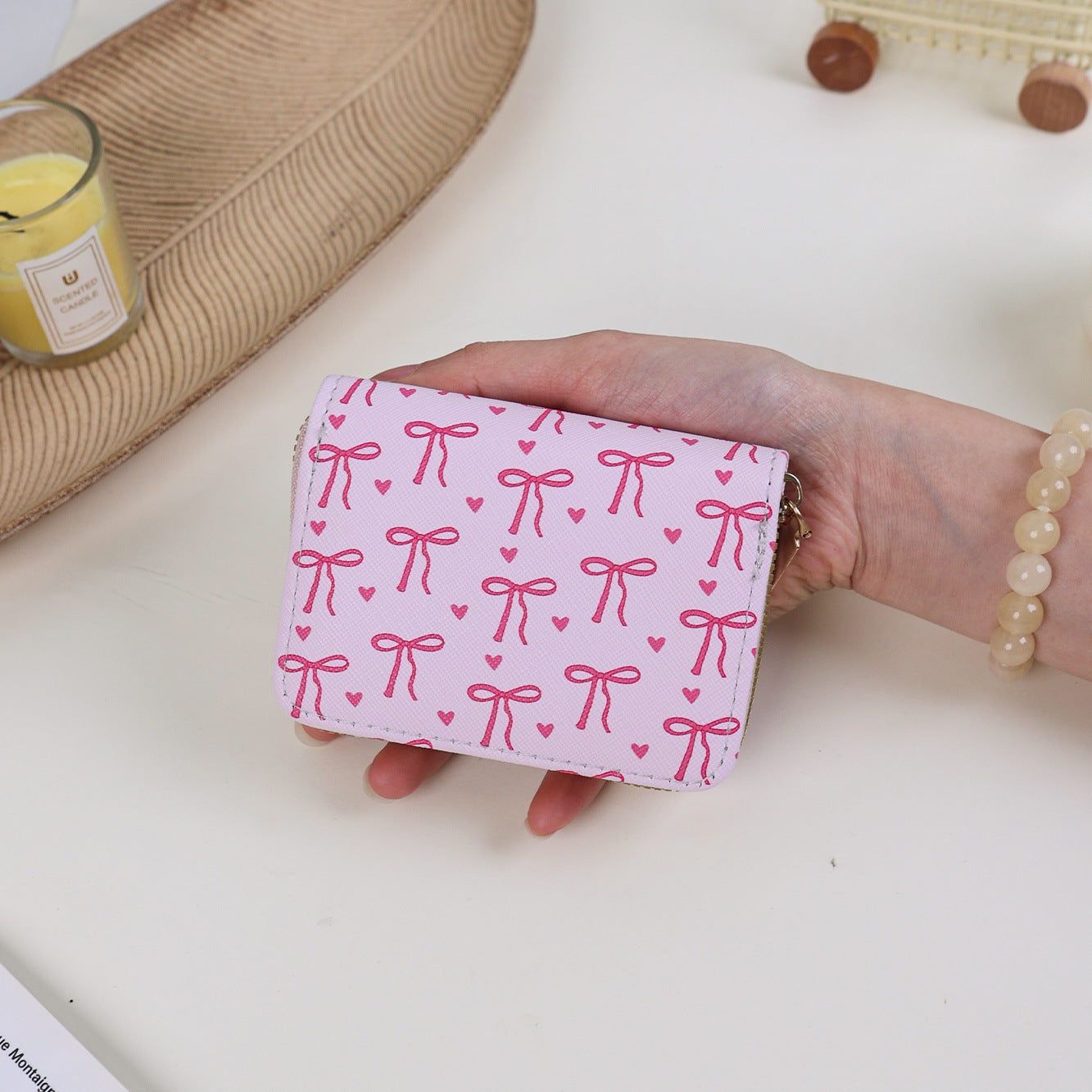 Wholesale Cartoon Sweet Mini Bow Multi Card Pocket Wallet