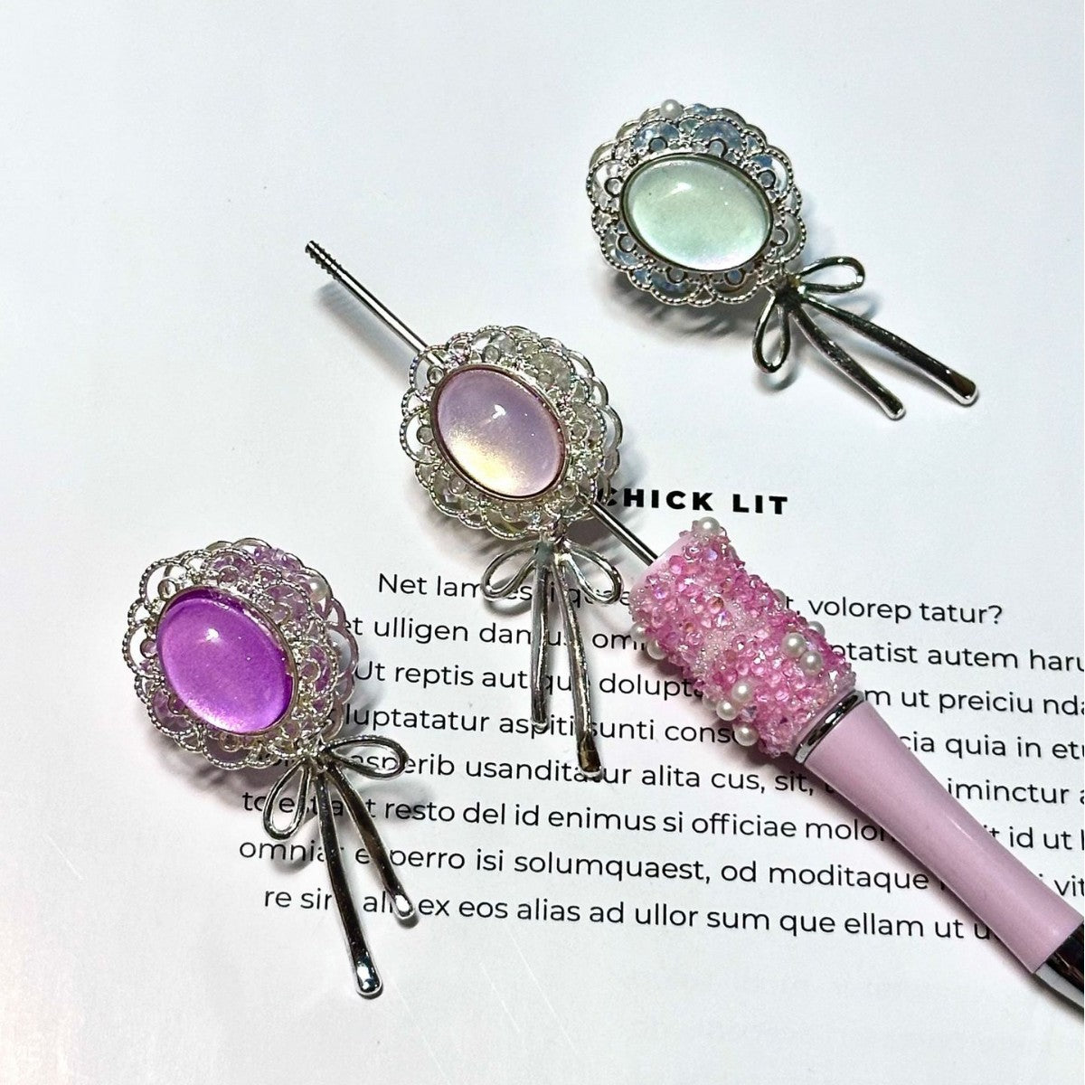 Wholesale 2pcs Colorful Beads Mobile Phone Chain DIY Beaded pen