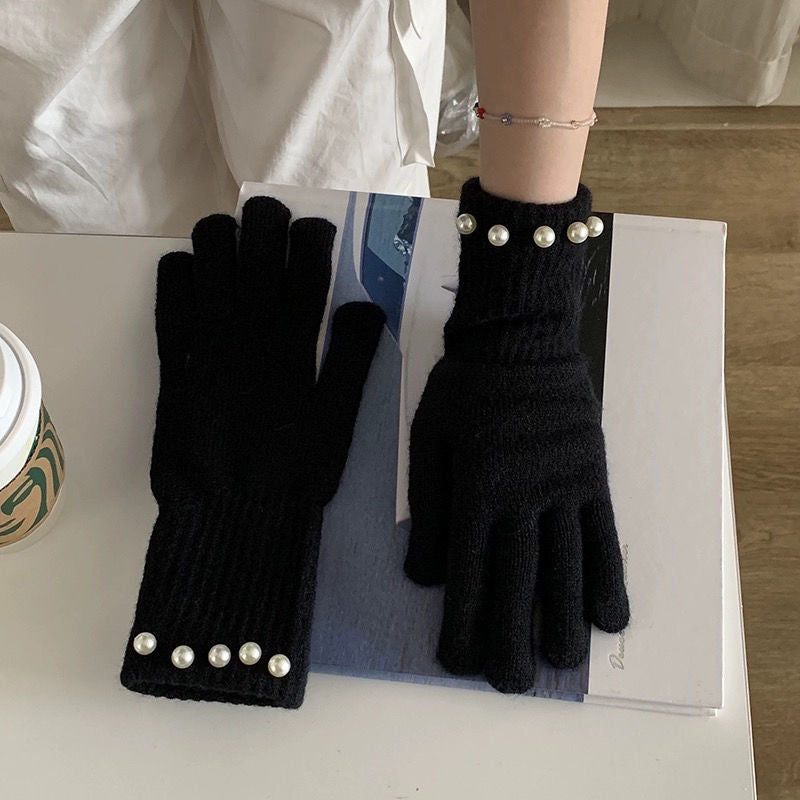 Wholesale Autumn and Winter Cycling Touch Screen Long Woolen Gloves