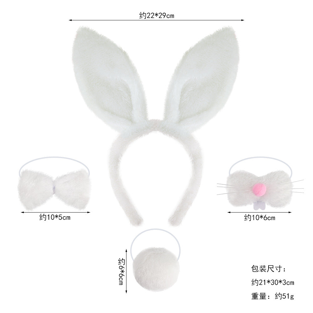 Wholesale Halloween Women Children's Performance Props Easter Cute Plush Rabbit Ear Headwear