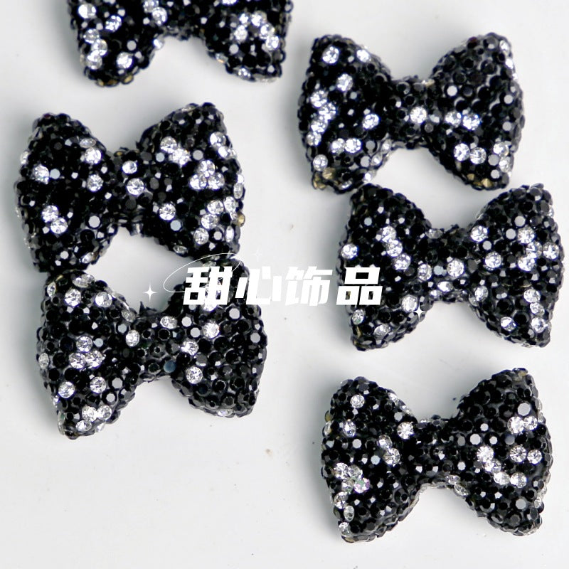 Wholesale 5PCS Clay Diamond Bow Full Diamond Five-pointed Star Beads