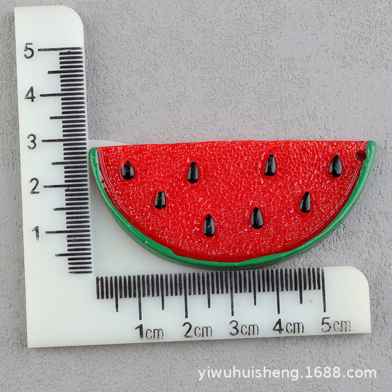 Wholesale 50pcs DIY Watermelon Strawberry Pineapple Fruit Homemade Cream Glue Resin Hole Shoe Patch FlatBack