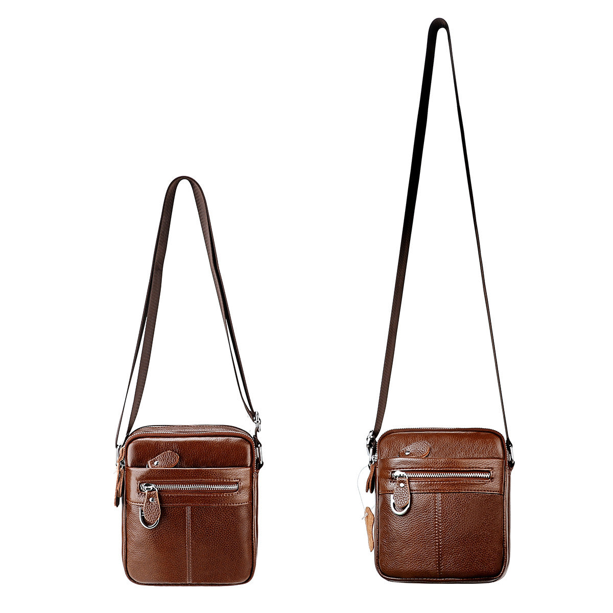 Wholesale men' s large capacity genuine leather shoulder bag messenger bag