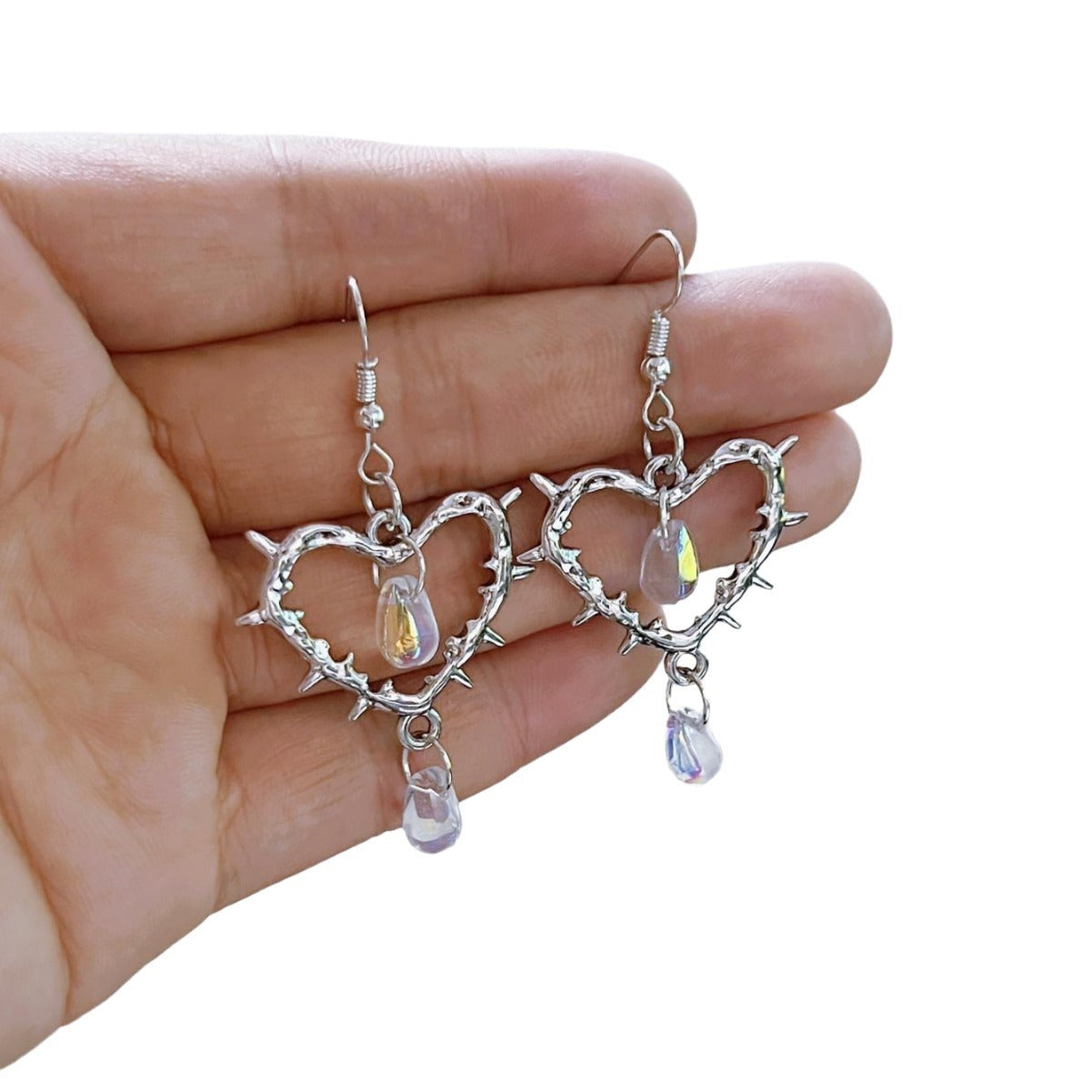 Wholesale Fashion Gothic Handmade Heart and Cross Star Pendant Earrings