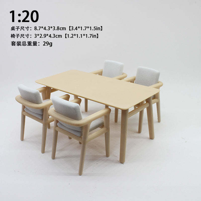 Wholesale Mini dollhouse decorations dining tables  chairs Doll Accessories
