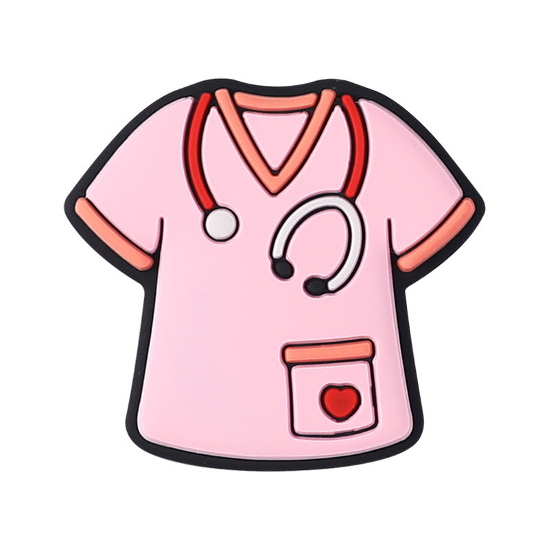 Wholesale 20pcs  Nurse' s uniform silicone beads   Focal Beads