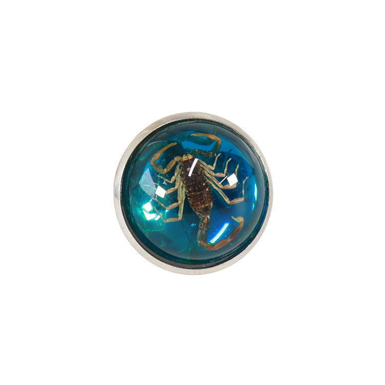 Wholesale12pcs Scorpion Amber Color Round Bottom Ring