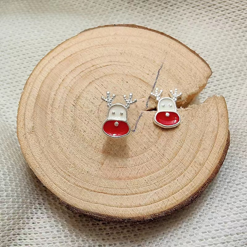 Wholesale Christmas Snowman Reindeer Mini Stud Earrings