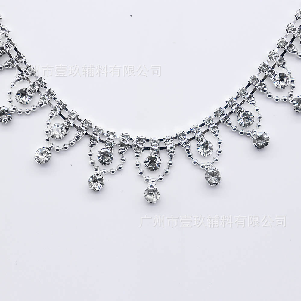 Wholesale Water Diamond Claw Chain Crystal Diamond Chain DIY Patches