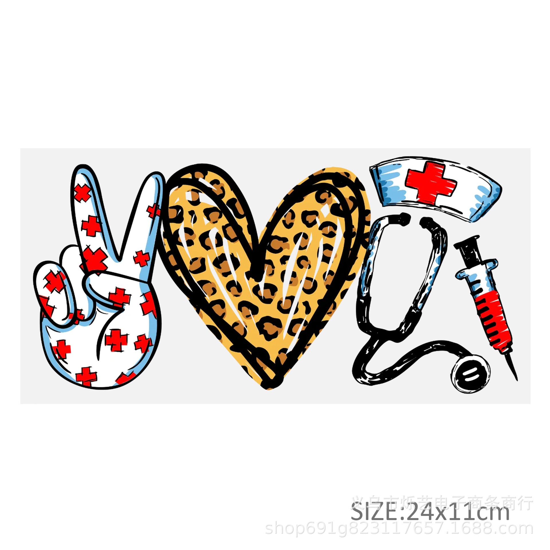 Wholesale 5pcs Nurse Medical Health 16oz Cup UV DTF Wraps