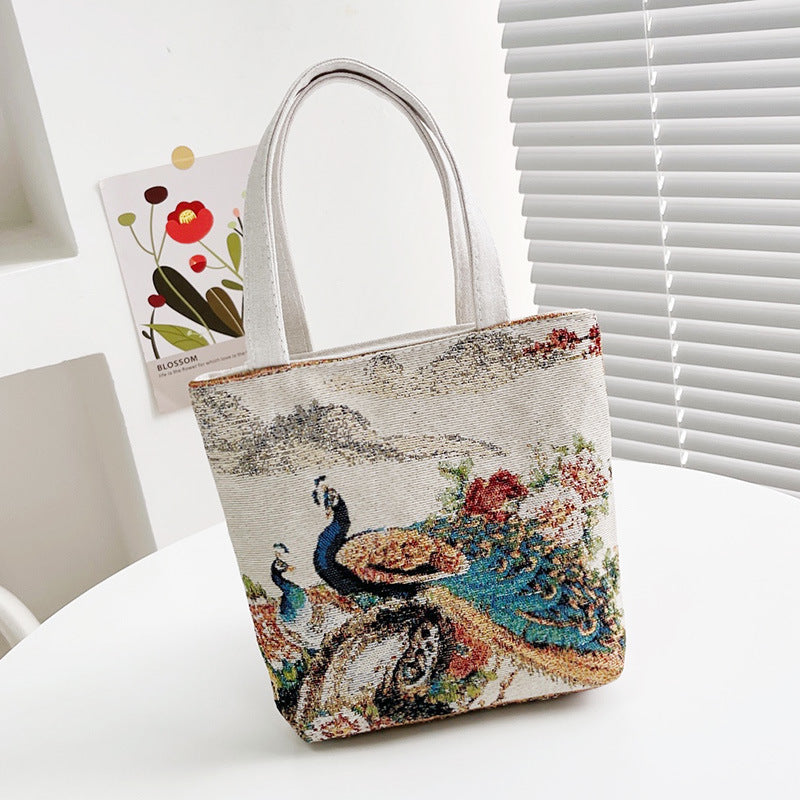 Wholesale Nylon Ethnic Style Elephant Pattern Embroidery Handbag