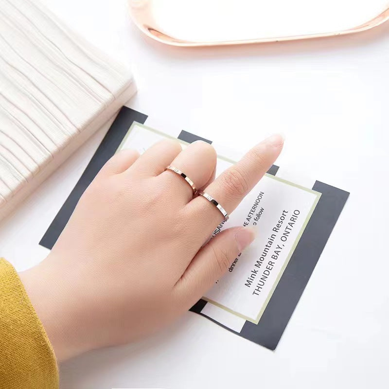 Wholesale Titanium Steel Luxury Diamond Ring