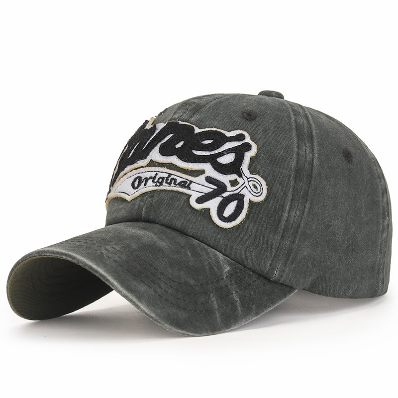 Wholesale Patch Washed Distressed Adjustable Baseball Cap