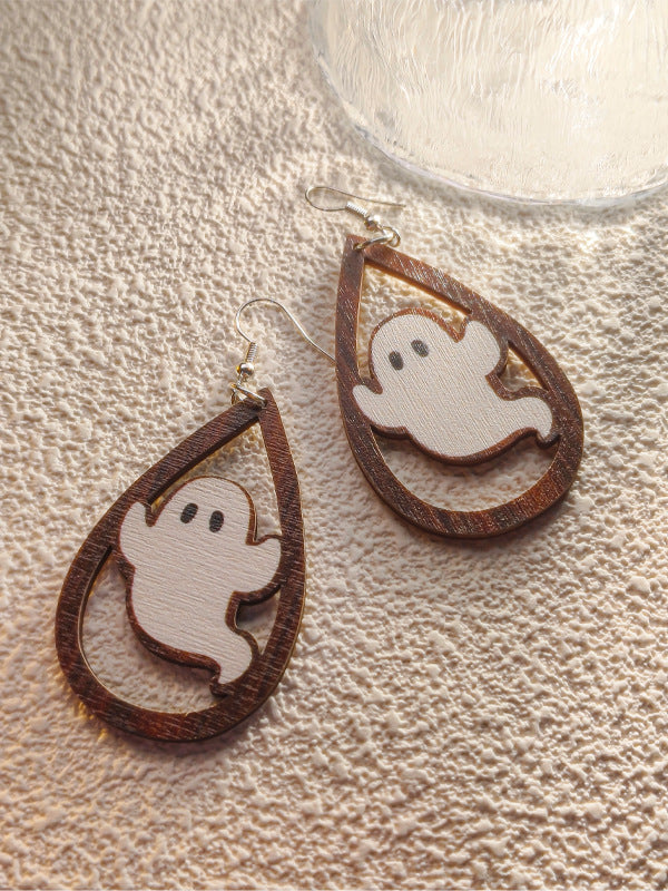 Wholesale Halloween Series Horror Ghost Bat Spider Skull Earrings