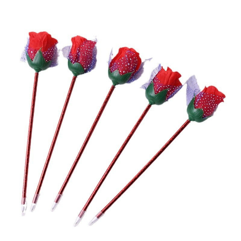 Wholesale Rose Cute Valentine' s Day Gift  Plastic Pen