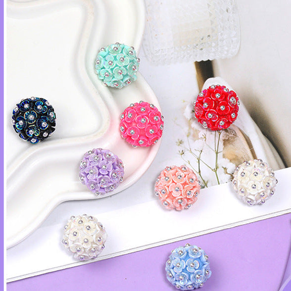 Wholesale 5pcs three-petal flower beads handmade DIY jewellery