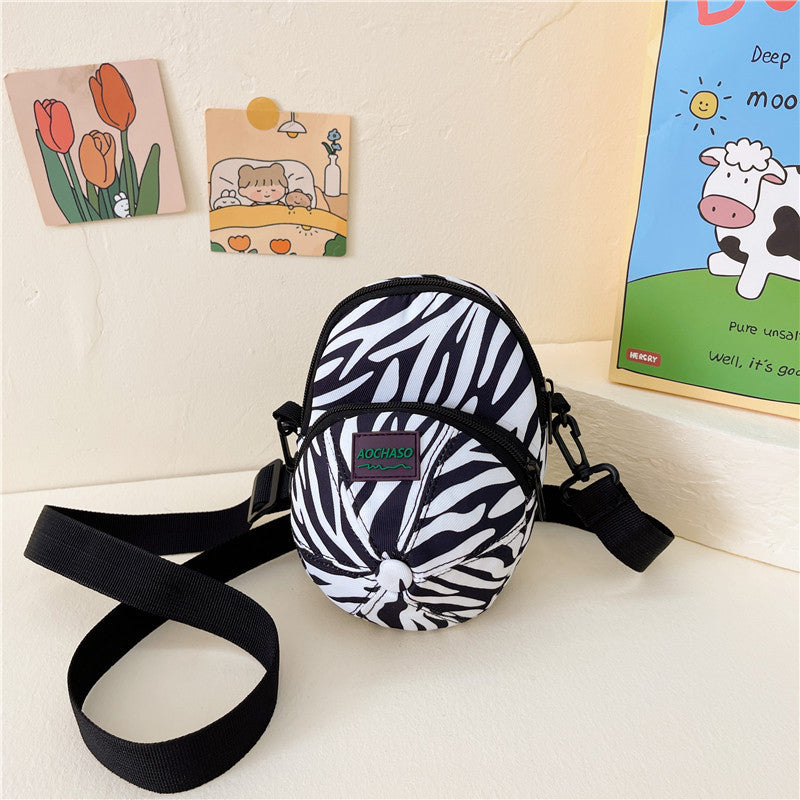 Wholesale Shoulder Canvas Bag Checkerboard Messenger Bag for Children