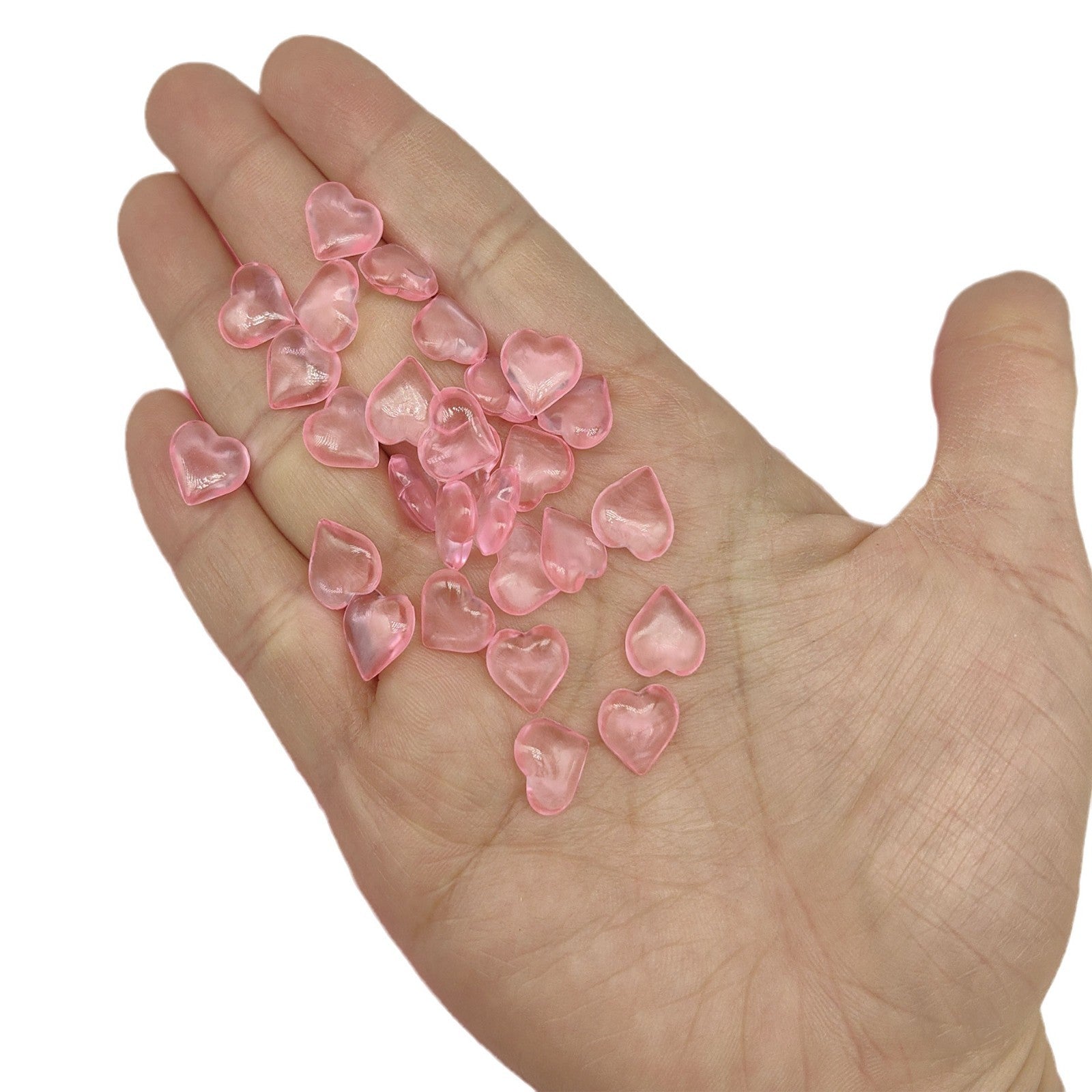 Wholesale 500pcs acrylic smooth 10mm red love Valentine' s Day wedding decoration