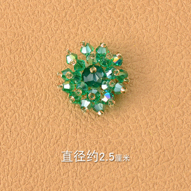 Wholesale DIY Handmade Beaded Crystal Flower Patch Hat Clothing Decoration