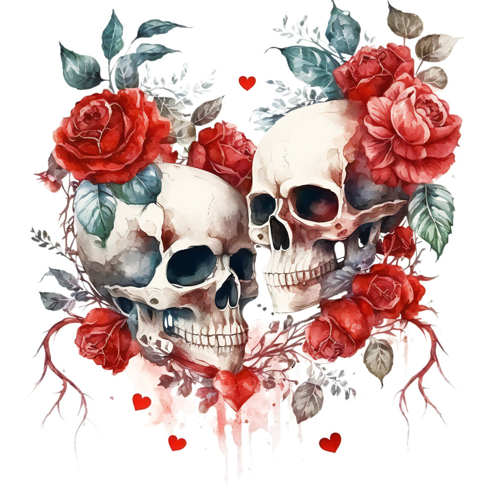 Wholesale 10pcs Colorful Flower Skull UV DTF Ready to Press Transfers Wraps