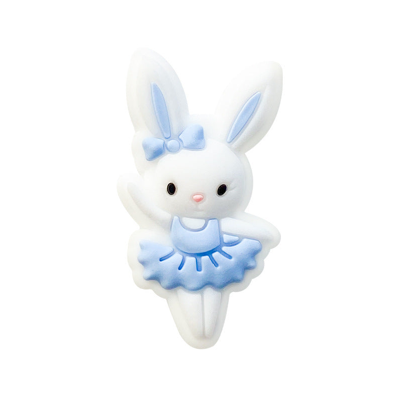 Wholesale 10pcs Creative Bunny Beads DIY Focal Beads