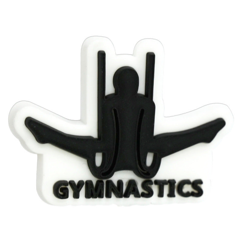 Wholesale Random 100pcs Gymnastics Series Ballpoint Pen Accessories  Beads Focal Beads