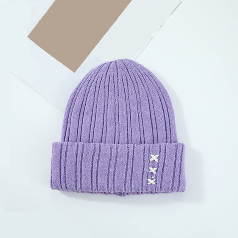 Wholesale Simple Men's and Women's Autumn and Winter Versatile Fashion Solid Color Knitted Hat