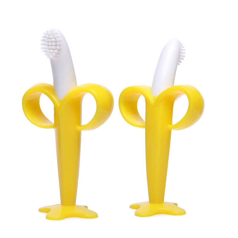 Wholesale Banana Silicone Teether Baby Toothbrush