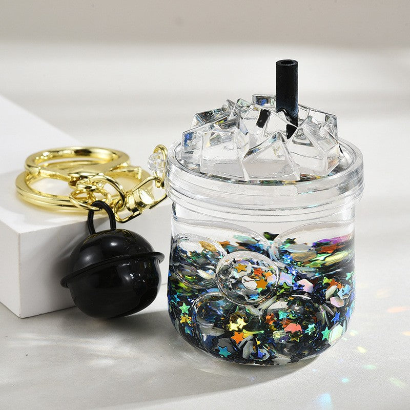 Wholesale Acrylic Oil-Filled Pendant Luminous Iceberg Cup Keychain