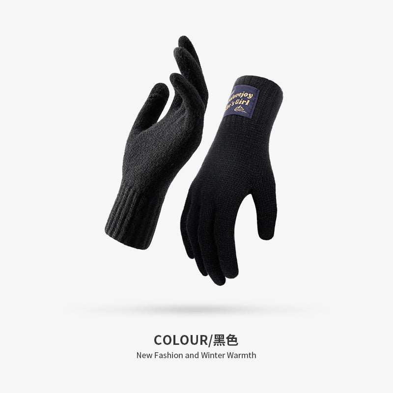 Wholesale Winter Knitted Wool Gloves Windproof and Cold-proof Flip-finger Touch Screen Warm Gloves