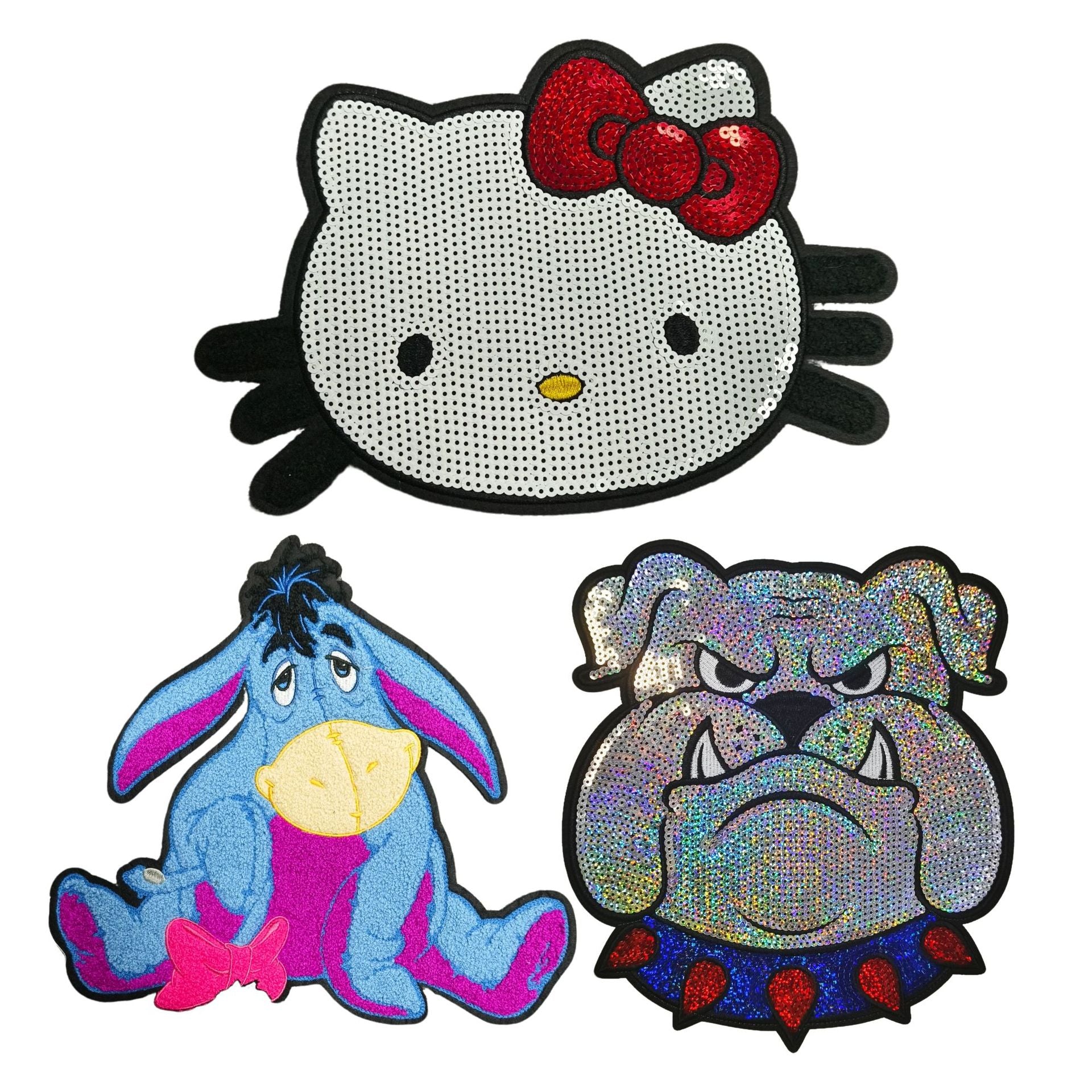 Wholesale Cat Design Large Embroidered Patch White Towel Embroidery Fashion Decorative Accessory For Coats Gift OLY Exclusive