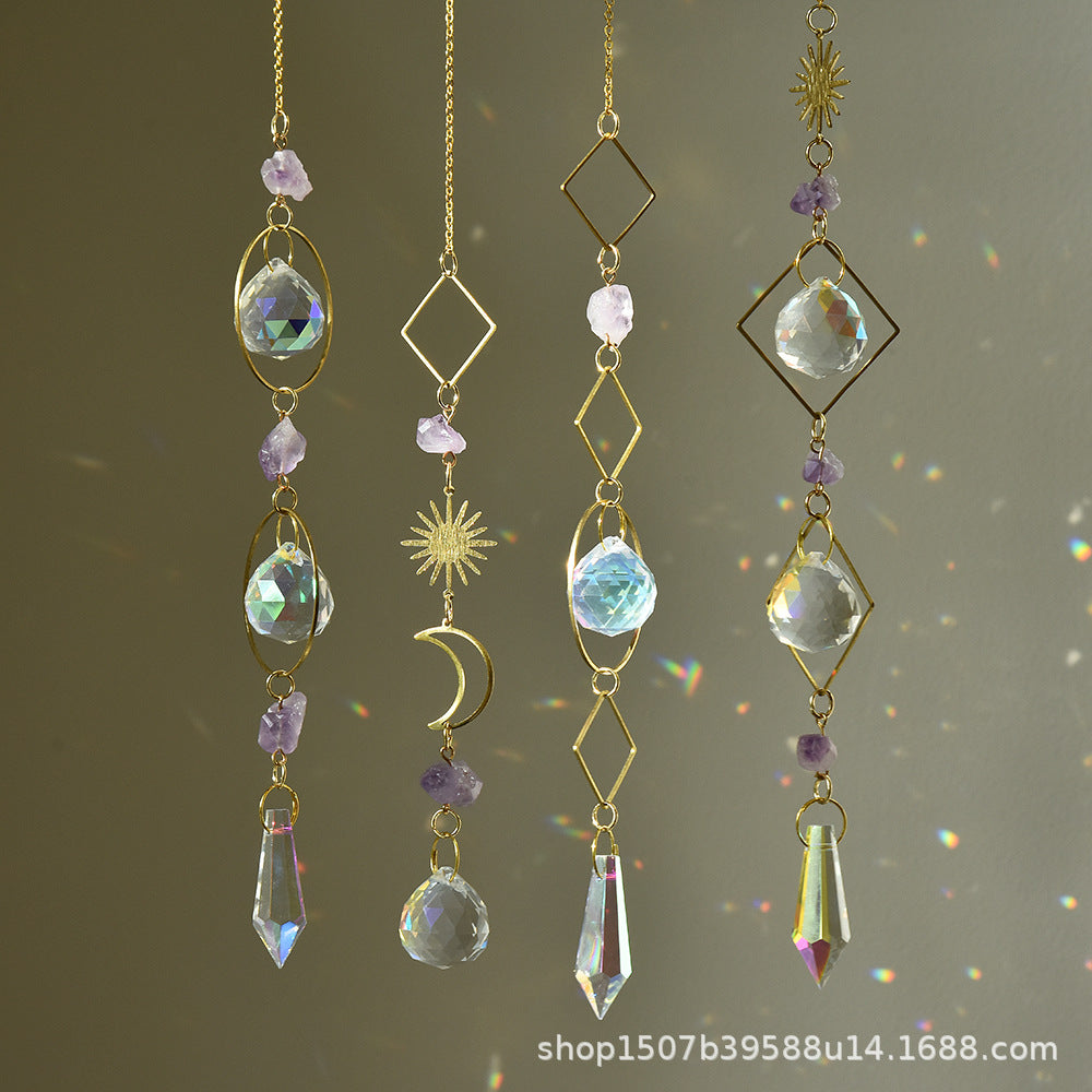 Wholesale garden decoration dream amethyst sun moon stars Wind Chimes
