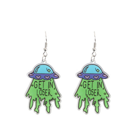 Wholesale Alien Space Series Acrylic Printed Earrings