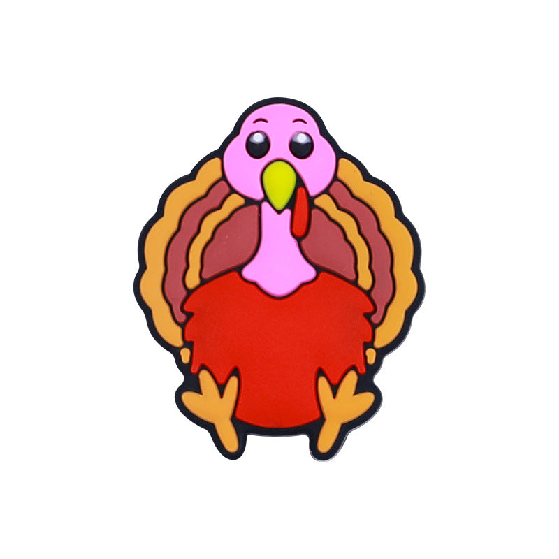 Wholesale 10pcs Thanksgiving Turkey Silicone Beads