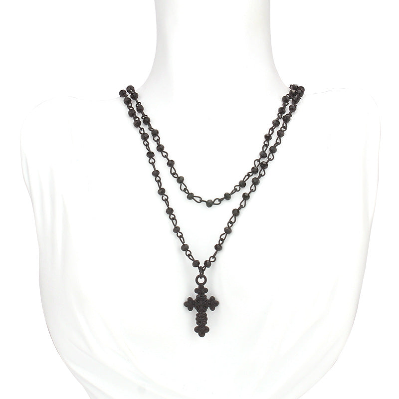 Wholesale Halloween Dark Cross Necklace