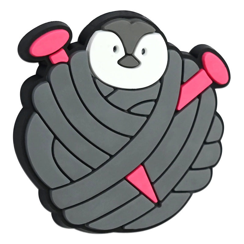 Wholesale Random 100pcs  Creative cartoon wool animal soft glue beads