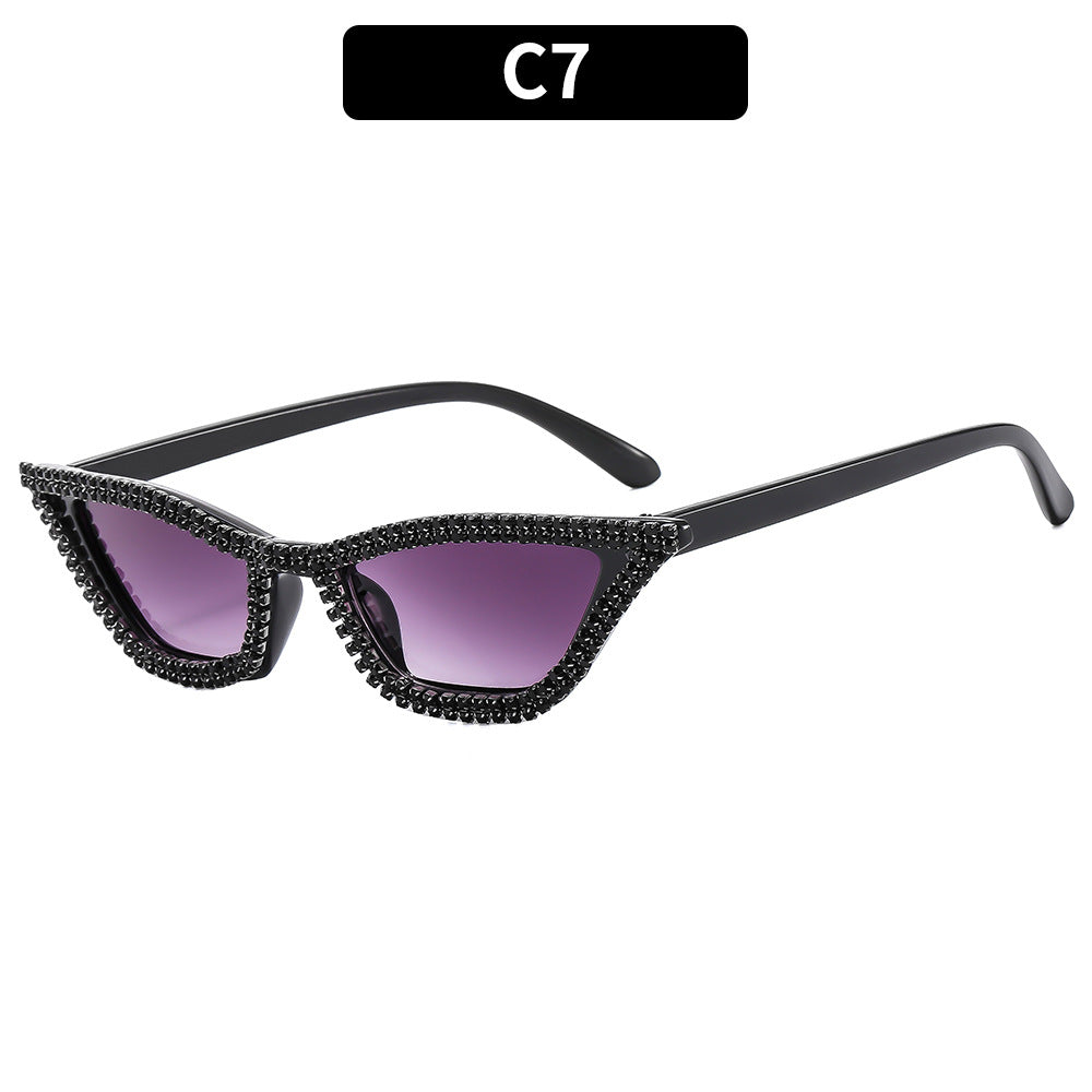 Wholesale Diamond Cat Eye PC Sunglasses