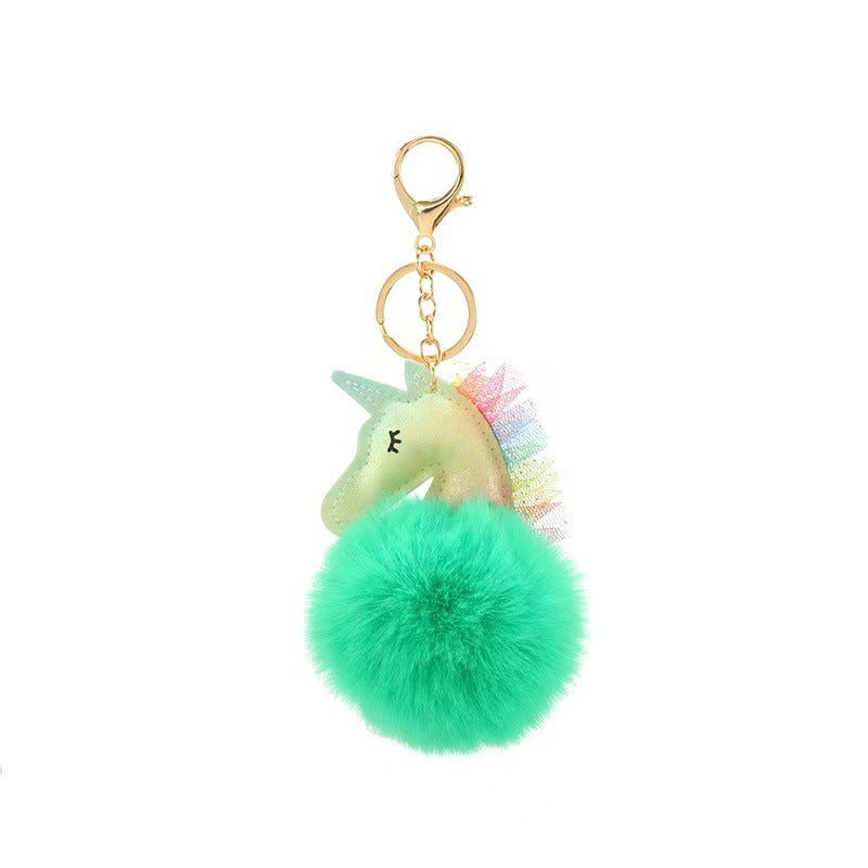 Wholesale Lace Lace Lace Unicorn Plush Ball Keychains