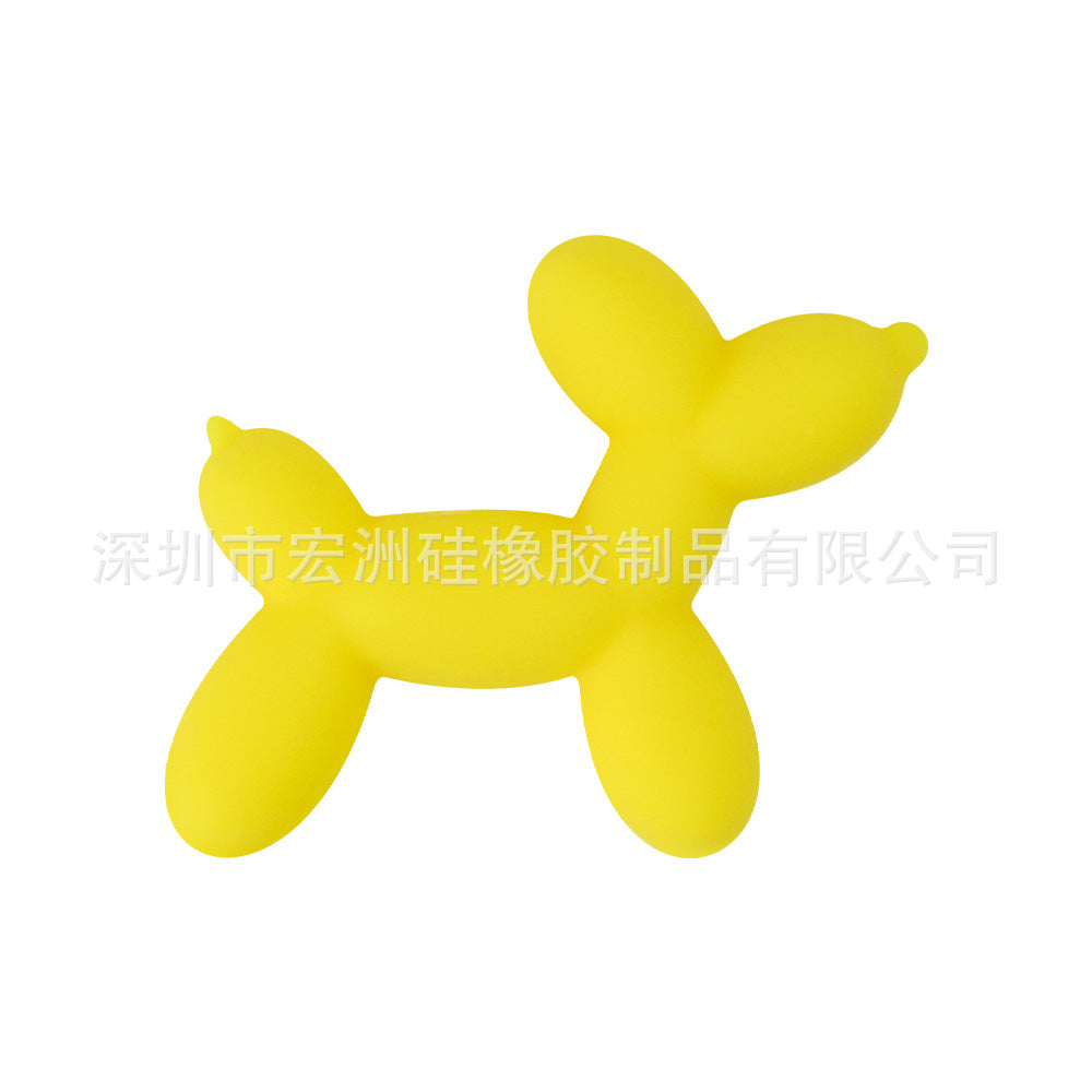 Wholesale 10pcs/ pack Balloon Dog  Food Grade Silicone Beads DIY Loose Beads