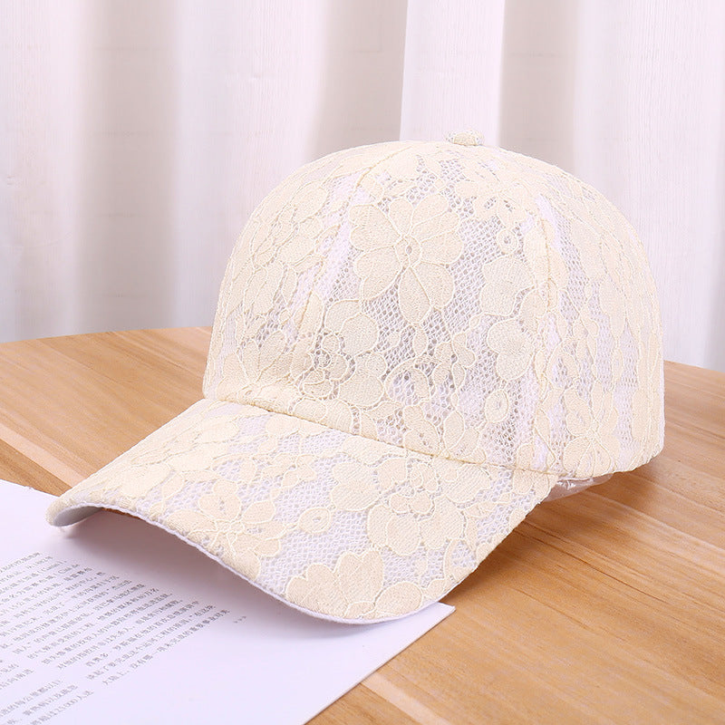 Wholesale Hollow Breathable Lace Flower Outdoor Sun Hat