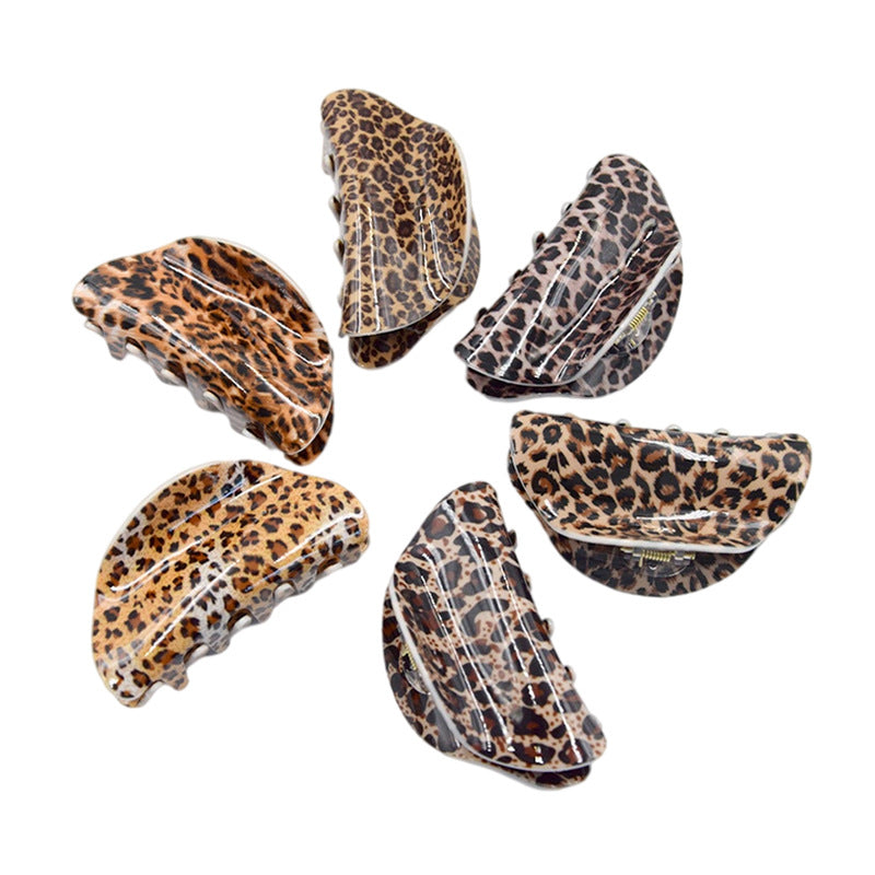 Wholesale Large Acrylic Leopard Print Hair Clips
