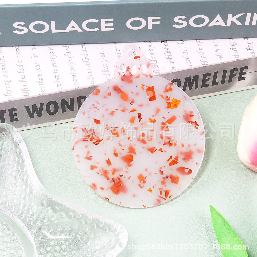 Wholesale 10pcs/ pack Acrylic Christmas Ornaments Decoration DIY Craft Christmas Tree Ornaments Patches