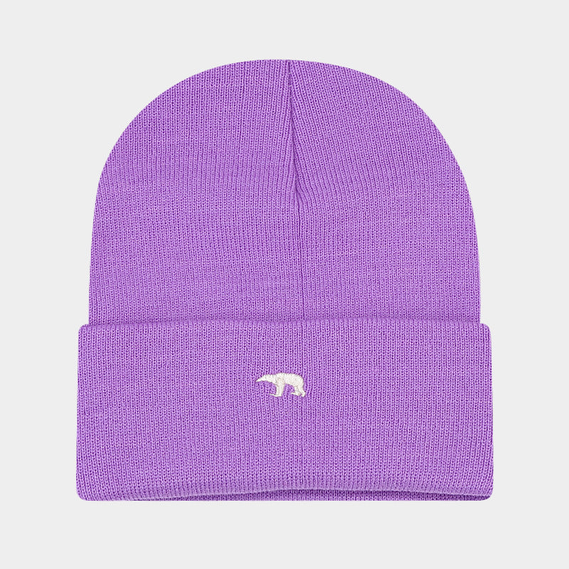 Wholesale Bear Embroidery Thickened Warm Winter Woolen Knitted Hat