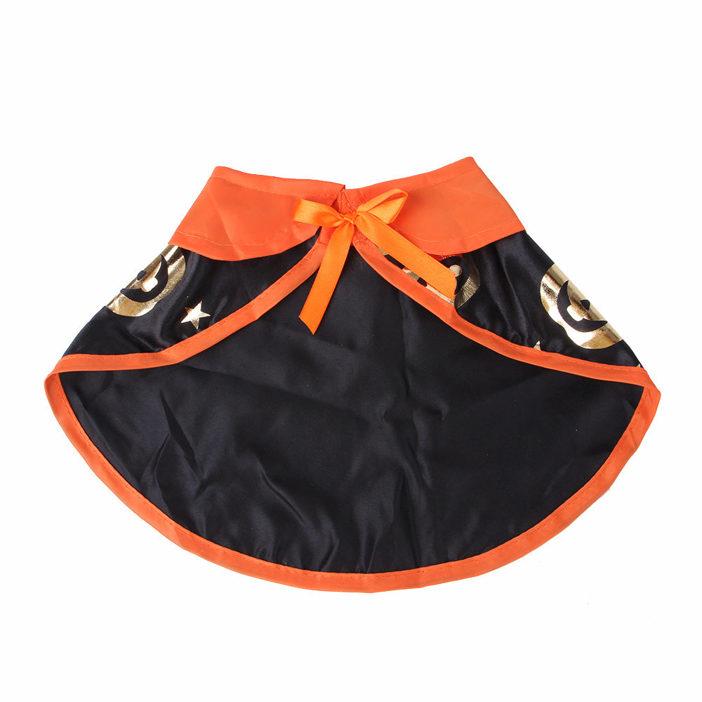 Wholesale 2PCS Halloween Pumpkin Pet Set Polyester Cloak